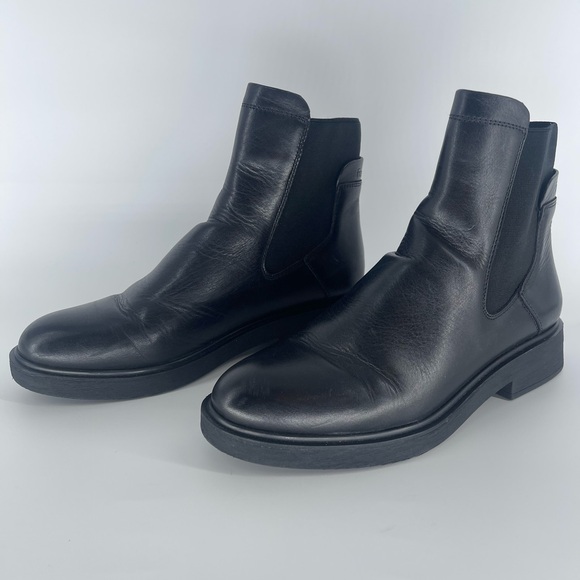 Franco Sarto Brood Chelsea Black Leather Women's Boots Size 9 - Picture 1 of 7